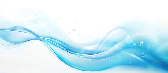Poster - Serene Blue Flowing Stream Abstract Background with Gentle Waves and Soft Copy Space for Text in a Light Aquatic Theme
