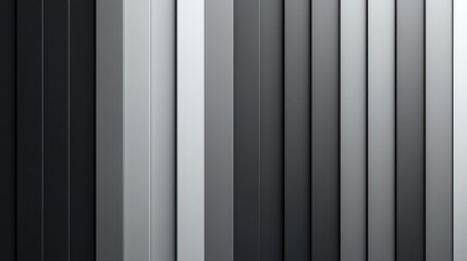 Poster - Variations of gray create an abstract pattern on vertical panels in a modern setting. Generative AI