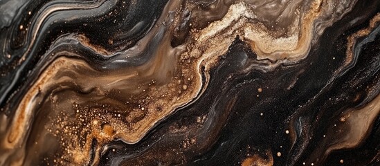 Poster - marble liquid paint background with abstract fluid art design and space for text
