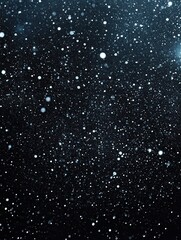 Poster - Captivating Frozen Water Droplets Fall Against a Chilly Night Sky, Evoking a Sense of Winter Serenity and Tranquility in a Dreamlike Setting