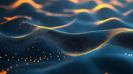 Aufkleber - Abstract digital wave background.  Perfect for tech, AI, and data visualization projects.