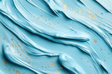 Poster - Featuring gentle brush strokes in pastel blue shades adorned with subtle gold specks, this artistic background provides a modern and serene canvas perfect for text overlays or creative designs