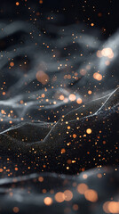 Leinwandbilder - Glowing particles swirling and creating a wavy surface, perfect for science, technology, or abstract backgrounds
