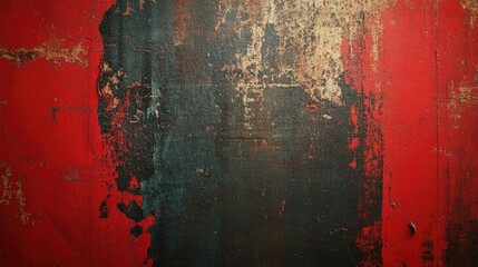 Sticker - Vibrant Grunge Background with Rich Red and Black Textures Ideal for Text Overlay in Creative Design Projects