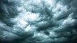 © Cyber Shutter - Dramatic Cumulonimbus Clouds in Dark Stormy Sky with Shades of Gray and White Overcast Atmosphere Ideal for Text Overlay in Nature Background