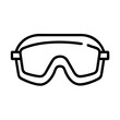 © Helena - Safety goggles line icon for workshop and automotive protection