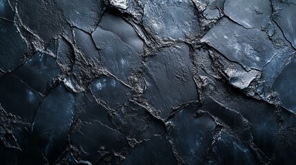 Aufkleber - Dark textured stone background.  Abstract black marble texture.