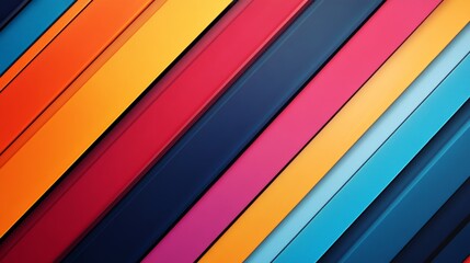 Aufkleber - Diagonal colorful stripes background