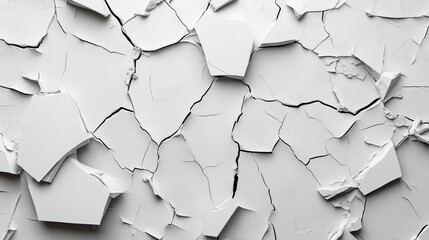 Leinwandbilder - Cracked white paint texture background.