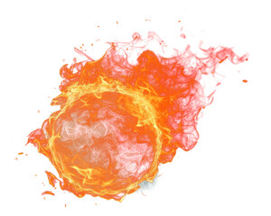 Wall Mural - png fire ball throw bonfire black background illuminated.