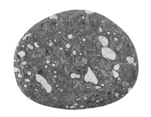 Poster - A gray and white rock with white spots on it  isolated on transparent background. The rock is small and has a unique texture