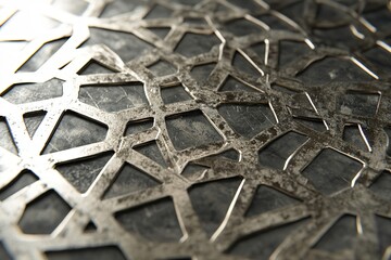 Aufkleber - Abstract Metallic Texture Geometric Pattern Design Background