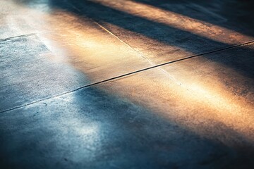 Poster - Golden Sunlight on Textured Floor Abstract Background