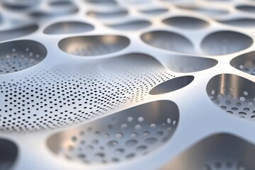 Poster - Abstract Silver Metal Surface Organic Design Pattern Texture Background