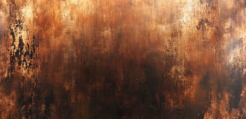 Poster - Dark Brown Rustic Texture Background Grunge Wall Design Abstract Aged Surface