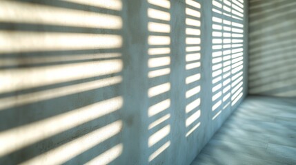 Aufkleber - Play of light and shadow on a textured wall creating an artistic atmosphere in an interior space. Generative AI