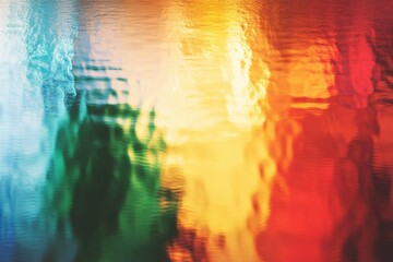 Aufkleber - Vibrant Water Reflections Abstract Colorful Sunset Hues