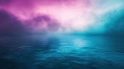 Aufkleber - Serene Ocean Meets Dreamy Purple Sky Tranquil Water Scene Peaceful Atmosphere Magical Colors Nature Beauty