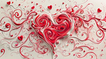 Wall Mural - heart background