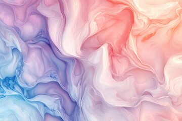 Poster - Serene Pastel Swirls Abstract Fluid Art Background Design