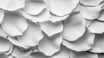 Poster - Close up of overlapping white petals.  Soft, delicate, and elegant texture.