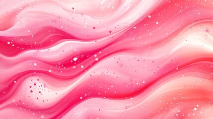 Poster - Swirling pink liquid with glitter, perfect for cosmetic or beauty branding.