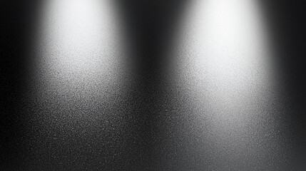 Leinwandbilder - Abstract gradient background with a soft spotlight effect on a black grunge textured wall. Gray and white grainy gradient texture with soft shadow light, ideal for design, posters, and minimalist pres
