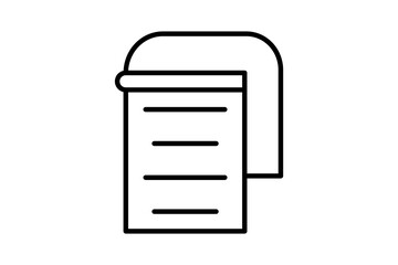 Fototapete - notebook icon. icon related to office. suitable for web site, app, user interfaces, printable etc. l