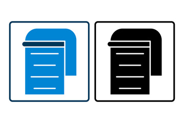 Poster - Notebook icon. icon related to Office. suitable for web site, app, user interfaces, printable etc. solid icon style. simple vector design editable