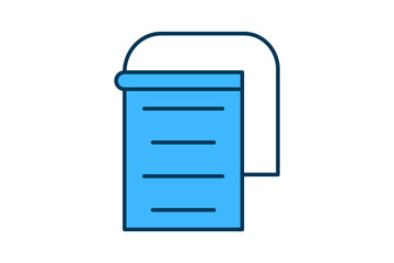 Poster - Notebook icon. icon related to Office. suitable for web site, app, user interfaces, printable etc. flat line icon style. simple vector design editable