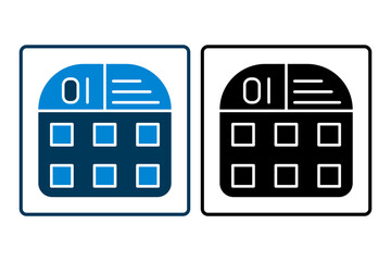 Poster - Calendar icon. icon related to Office. suitable for web site, app, user interfaces, printable etc. solid icon style. simple vector design editable