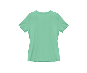 Wall Mural - mint green blank tee shirt waist wear, women template mockup back view