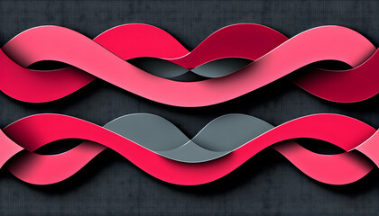Fototapete - Abstract pink and grey wavy lines design.  Perfect for backgrounds, websites, and presentations.