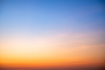 Wall Mural - sky,sunset, beautiful , luxury soft gradient orange gold clouds and sunlight on the blue sky perfect