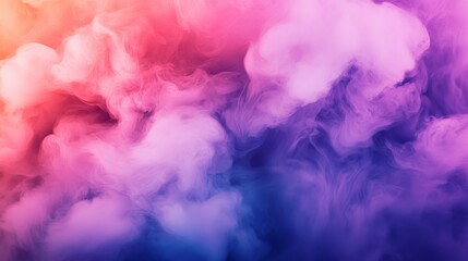 Poster - Abstract colorful smoke, vibrant pastel hues