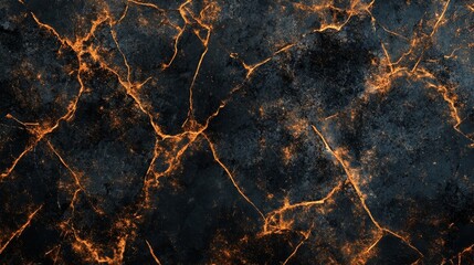 Poster - Black marble texture with golden veins. Luxury background.