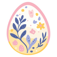 Wall Mural - easter egg illustration easter pastel vector