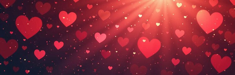 Poster - Backgrounds Of Hearts Are Often Used In Art And Design To Evoke A Sense Of Nostalgia And Emotional Depth Instantly. 00003