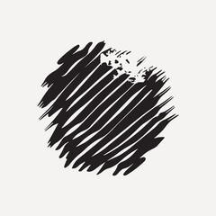 Poster - black brush stroke illustration vector