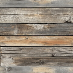 Poster - Weathered wooden plank texture with natural knots and rustic grain patterns