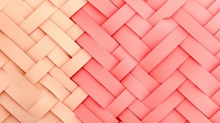 Poster - Textured Background of Interwoven Strips in Shades of Pink and Peach for Creative and Artistic Projects