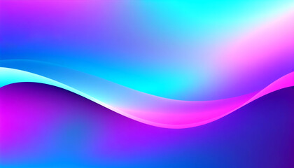 Wall Mural - vibrant waves of color dance across an ethereal gradient canvas