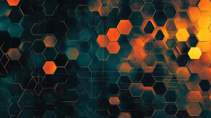 Leinwandbilder - Abstract hexagon pattern background