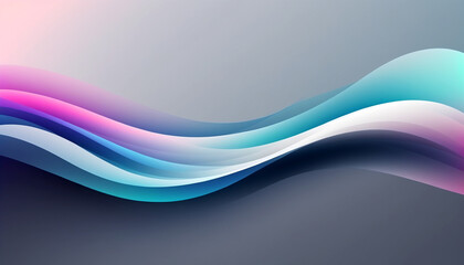 Wall Mural - colorful waves create a serene visual experience in abstract art