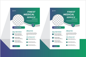 Professional creative medical flyer template