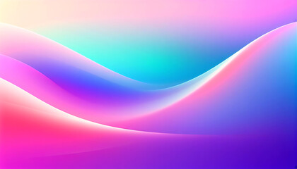 Wall Mural - vibrant waves of color dance in a dreamlike gradient landscape