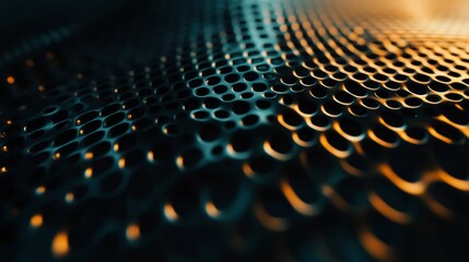 Poster - Abstract dark metal grid background texture