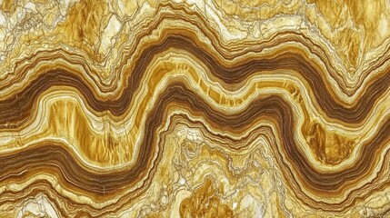 Poster - Abstract gold and brown wavy marble texture background