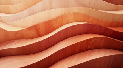 Poster - Abstract background with layered wavy patterns in warm orange tones.