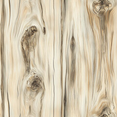 Poster - Light wooden texture with grain patterns and knots on smooth surface